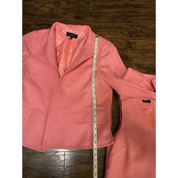 Talbots Pink 2pc Suit Sleeveless Shift Dress Sz:12 & Blazer Sz:10 - Picture 11 of 12
